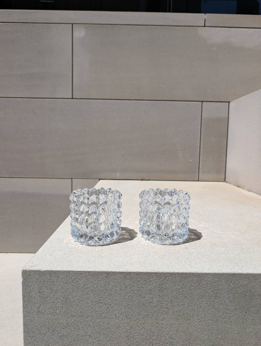 Buy Authentic Baccarat Baccarat Zig Zag (Eye II) Crystal Votives (Set of 2) Vase - FormFluent Sydney Australia
