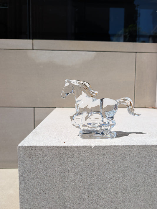 Baccarat Zodiac Horse 2026 Clear and Gold Crystal Sculpture by Baccarat at FormFluent