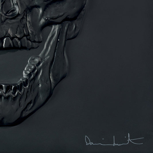 Lalique Eternal Memento Skull Damien Hirst Black Crystal Platinum Stamped Limited Edition Sculpture by Lalique at FormFluent