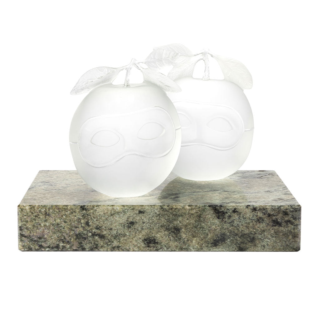 Lalique Le Prêtre Marié Right Apple René Magritte and Lalique 2023 Lost Wax Limited Edition Sculpture by Lalique at FormFluent