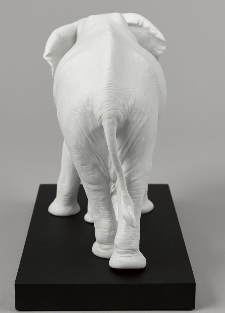 Lladró Leading The Way Elephants White Sculpture Sculpture by Lladró at FormFluent