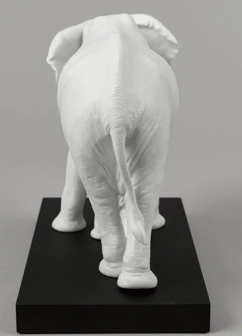 Lladró Leading The Way Elephants Sculpture Matt White Sculpture by Lladró at FormFluent