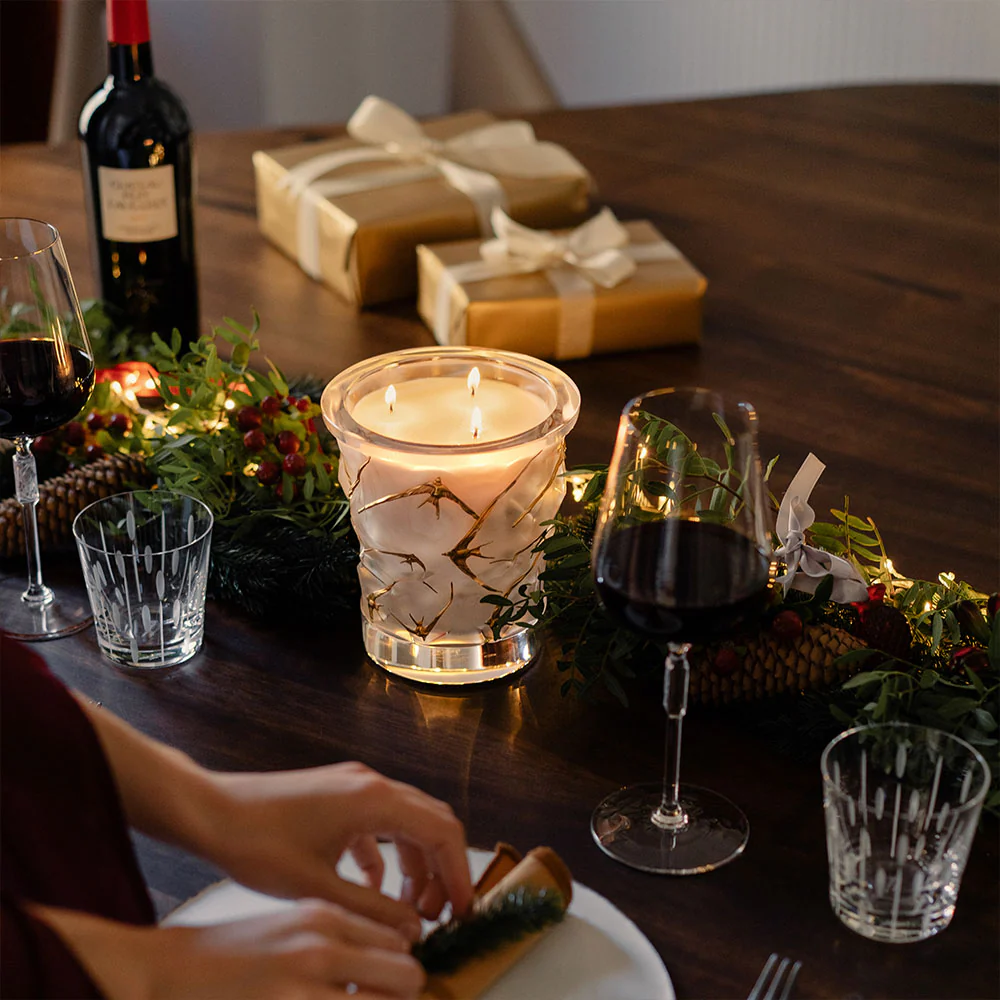 Lalique Oceans "Gold Edition" Crystal Scented Candle Candle by Lalique at FormFluent