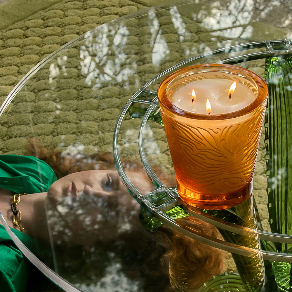 Lalique Jungle Scented Candle Amber Crystal Limited Edition Candle by Lalique at FormFluent Sydney, Australia