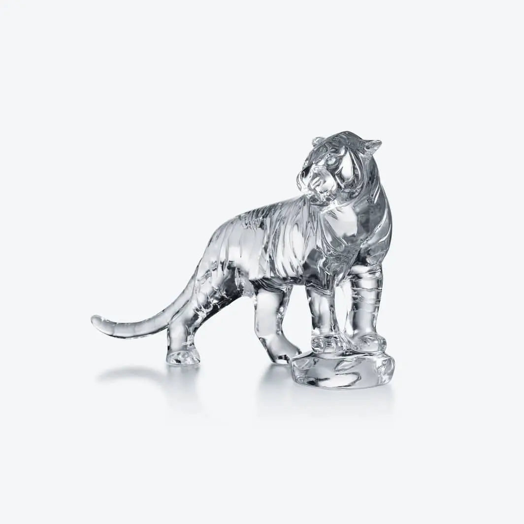Baccarat Roaring Bengal Sculpture Crystal Animal Sculpture by Baccarat at FormFluent Sydney, Australia