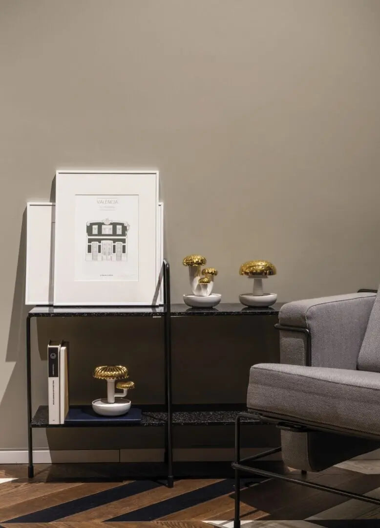 Lladró Boletus I Gold Mushroom Diffuser On The Prairie Scent by Lladró at FormFluent