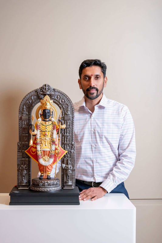 Lladró Lord Ram Lalla by Dr. Arun Yogiraj Sculpture. Limited Edition Lighting by Lladró at FormFluent