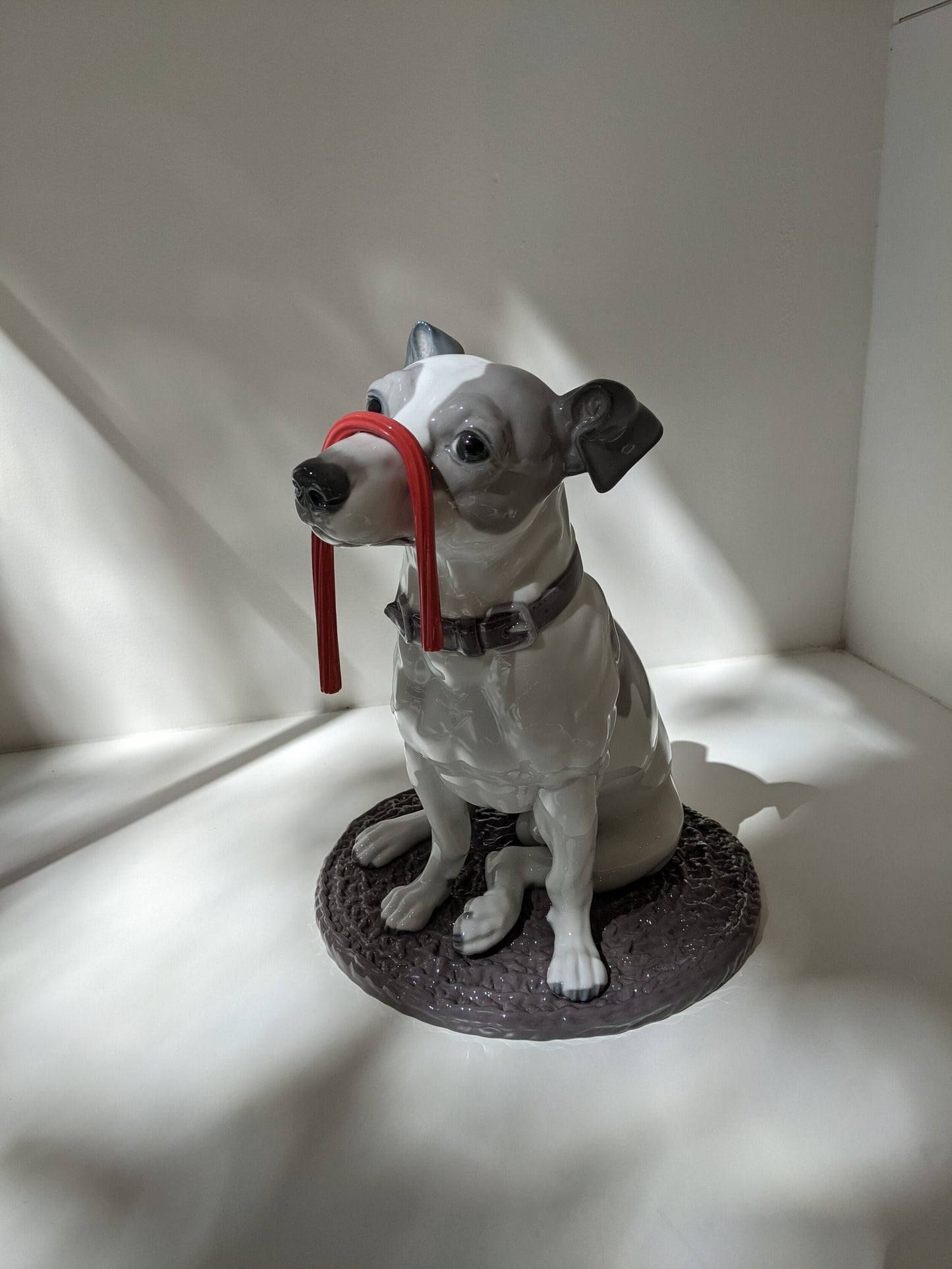 Lladró Jack Russell with Liquorice Dog Sculpture by Lladró at FormFluent