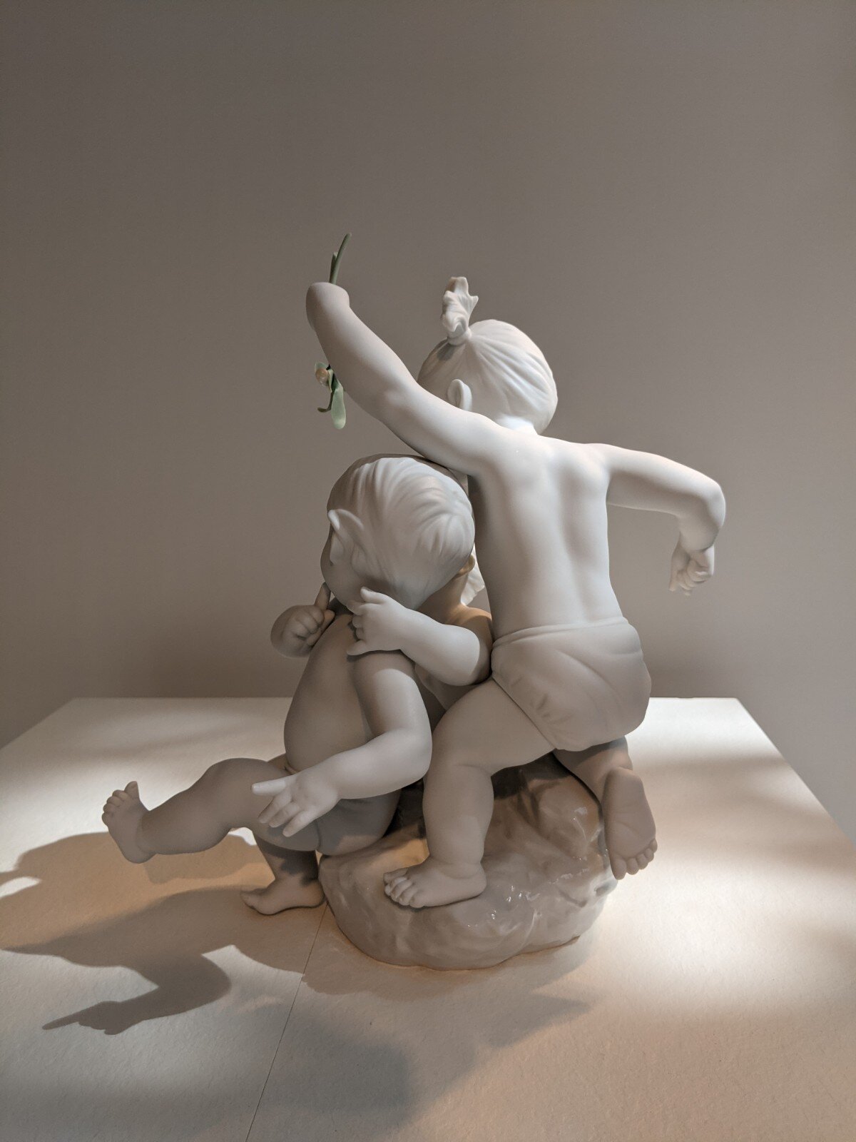 Lladró Kiss Under The Mistletoe Children Sculpture by Lladró at FormFluent