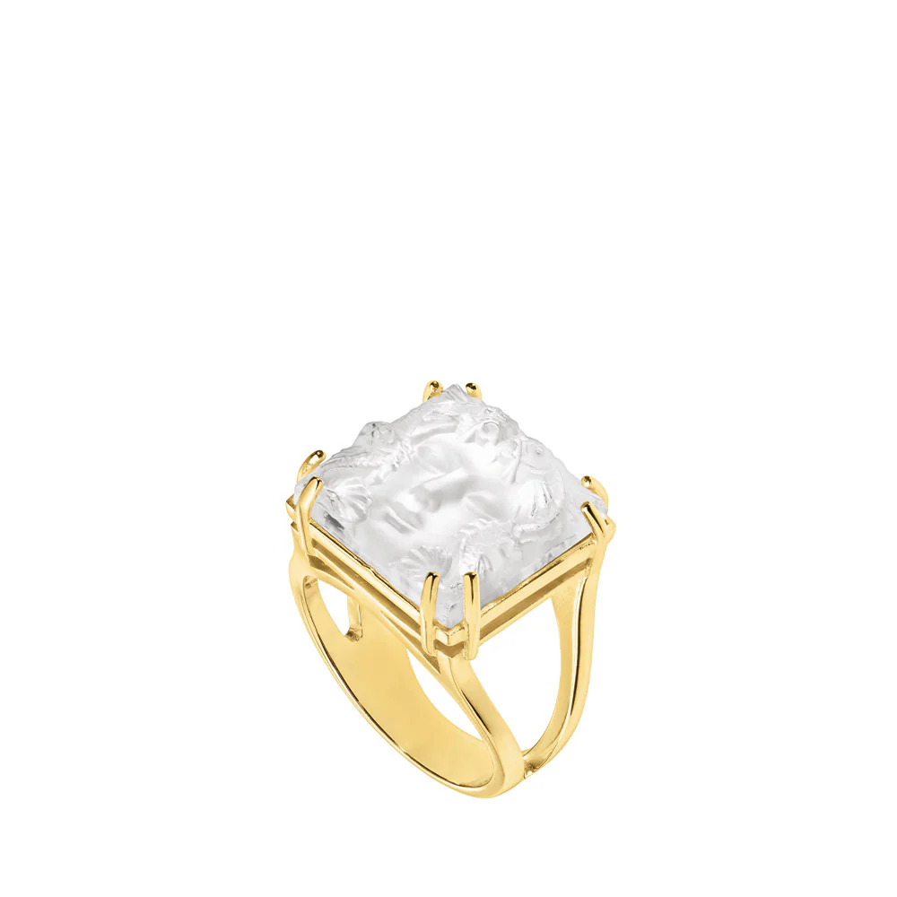 Lalique Aréthuse Ring - Clear Crystal Vermeil   FormFluent