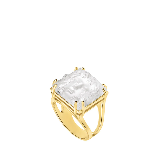 Lalique Aréthuse Ring - Clear Crystal Vermeil   FormFluent