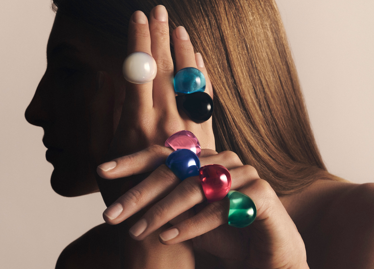 Lalique Cabochon Ring - Amber Crystal by Lalique at FormFluent