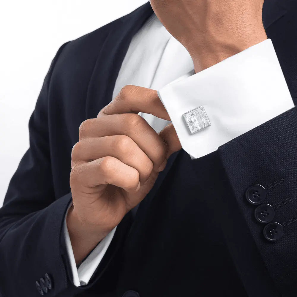 Lalique Aréthuse Cufflinks Clear Crystal Accessory by Lalique at FormFluent Sydney, Australia