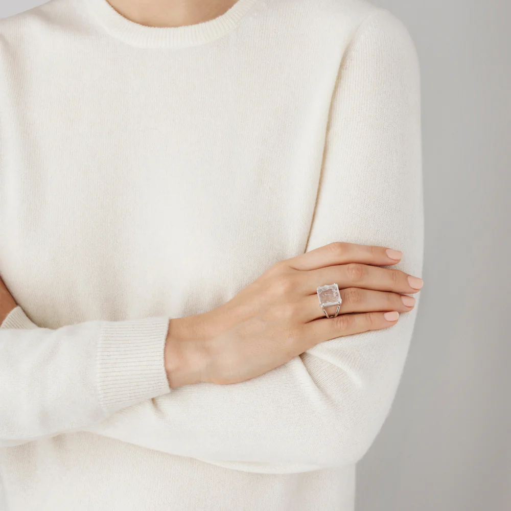 Lalique Aréthuse Ring - Clear Crystal Silver   FormFluent