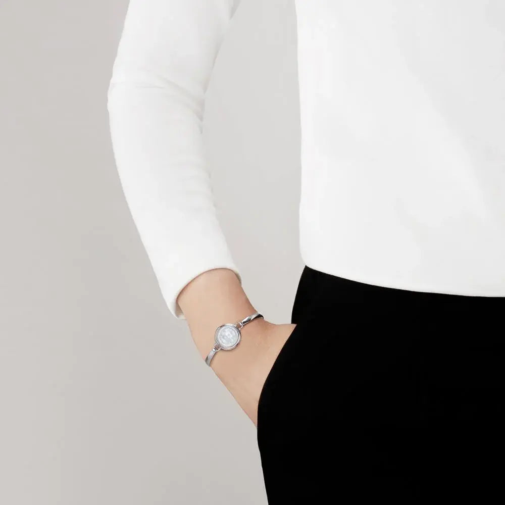 Lalique Aréthuse Round Bangle - Gold Plated by Lalique at FormFluent