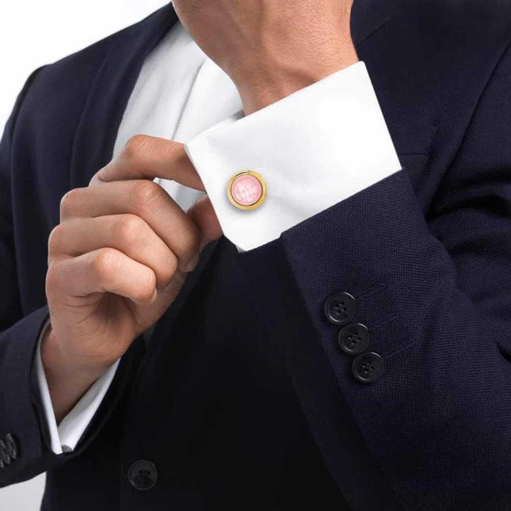 Buy Authentic Lalique Lalique Aréthuse Round Cufflinks - FormFluent Sydney Australia