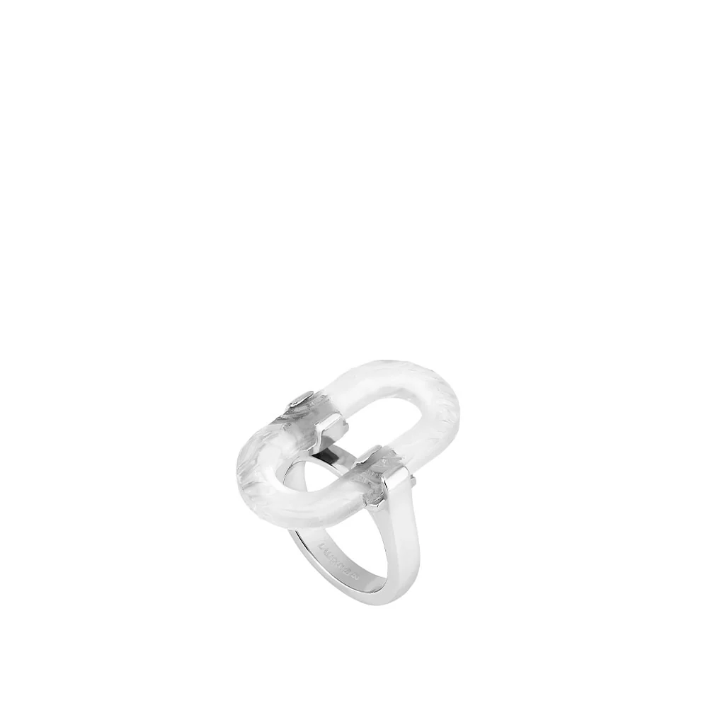 Lalique Empreinte Animale Ring - Clear Crystal, Silver   FormFluent