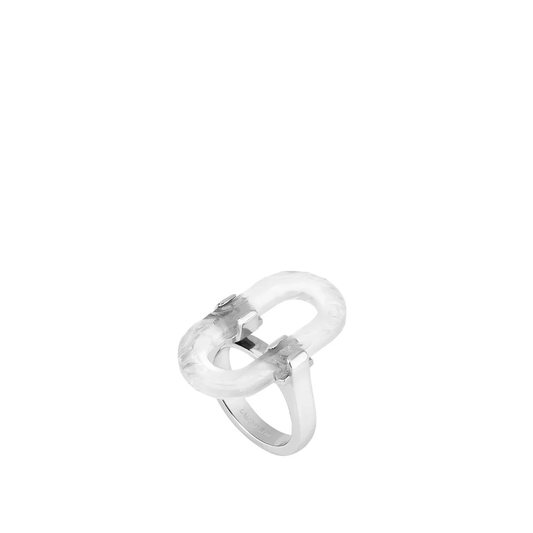 Lalique Empreinte Animale Ring - Clear Crystal, Silver   FormFluent