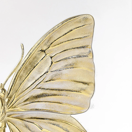Lalique Eternal Beauty Butterfly Damien Hirst Clear Crystal Gold Stamped Limited Edition by Lalique at FormFluent