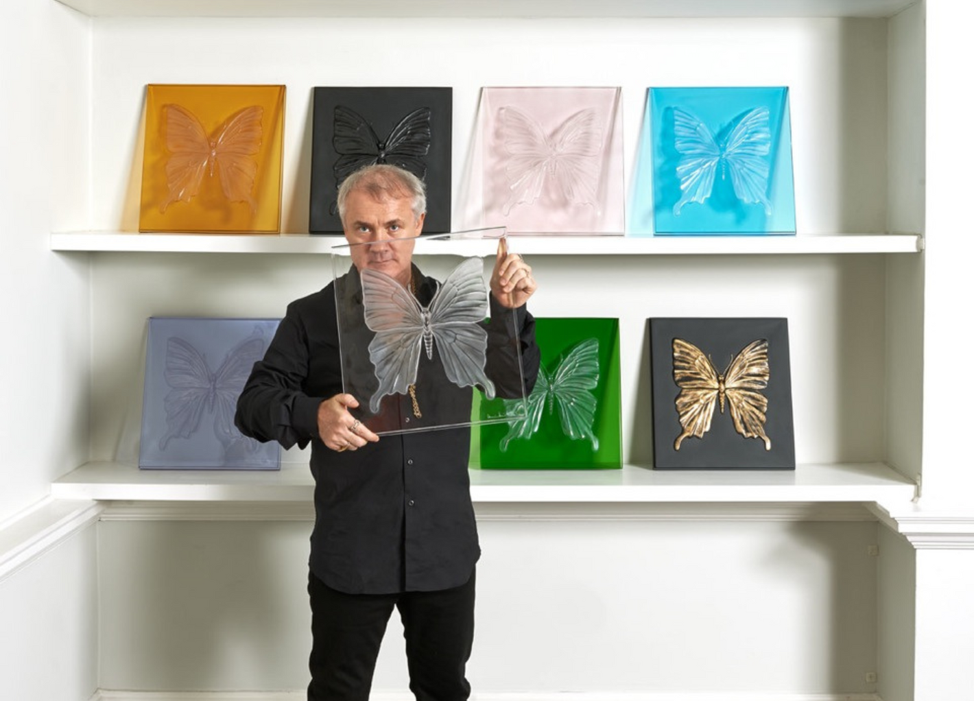 Lalique Eternal Cross Scissors Damien Hirst Lost Wax Limited Edition (Copy) Sculpture by Lalique at FormFluent