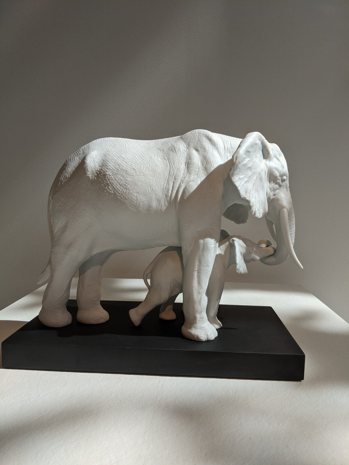 Leading The Way Elephants White Sculpture
