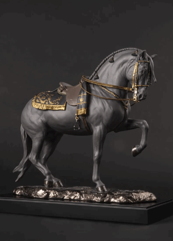 Lladro 01002041 Spanish Pure Breed Black Limited Edition Andalalusian Horse 3