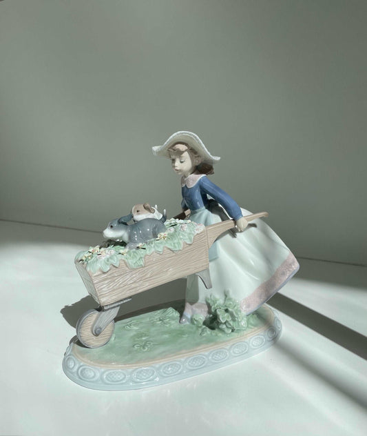 Lladró A Barrow of Fun Girl Figurine by Lladró at FormFluent