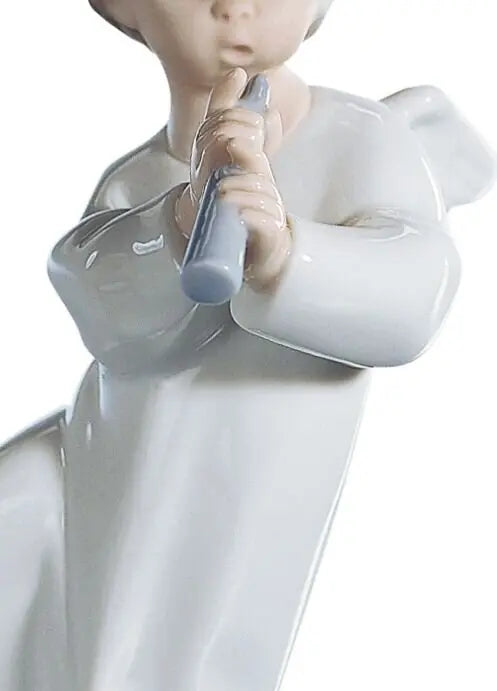 Lladró Angel with Flute Figurine Sculpture by Lladró at FormFluent
