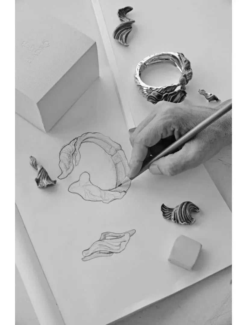 Lladró Aquarium Blue Brooch (Sterling Silver) Jewelry by Lladró at FormFluent