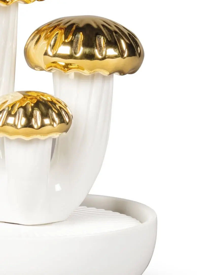 Lladró Boletus III Gold Mushroom Diffuser Gardens of Valencia Scent by Lladró at FormFluent