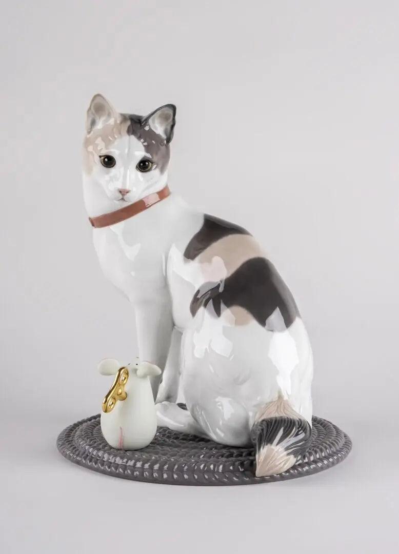 Lladró Cat and Mouse Game Sculpture Sculpture by Lladró at FormFluent