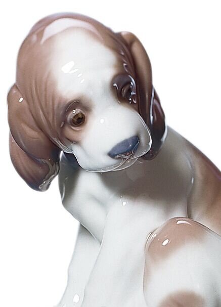 Gentle Surprise Dog and Butterfly Figurine - FormFluent