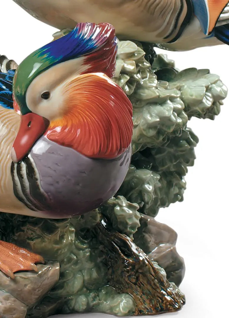 Lladró Mandarin Ducks Sculpture Limited Edition Sculpture by Lladró at FormFluent