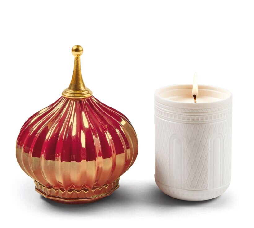 Lladró North Tower Candle 1001 Lights (Ruby) - Night Approaches Scent - FormFluent Sydney Australia