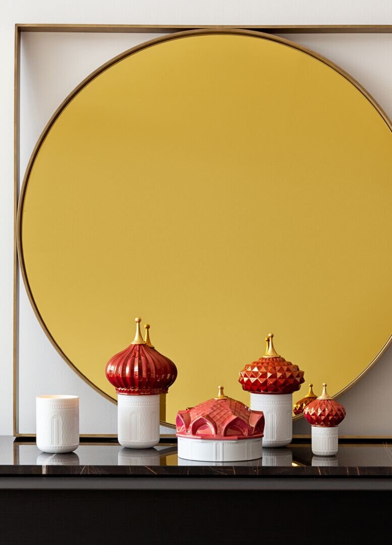 Lladró North Tower Candle 1001 Lights (Ruby) - Night Approaches Scent - FormFluent Sydney Australia