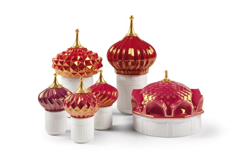 Lladró North Tower Candle 1001 Lights (Ruby) - Night Approaches Scent - FormFluent Sydney Australia