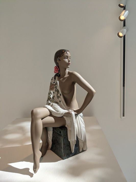 Lladró Nude with Shawl Woman Gres Figurine by Lladró at FormFluent