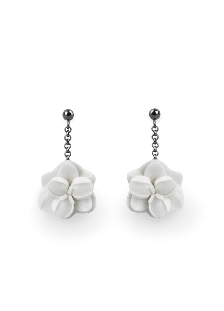 Lladró Orchid Short Earrings   FormFluent