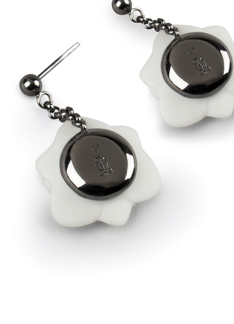 Lladró Orchid Short Earrings   FormFluent