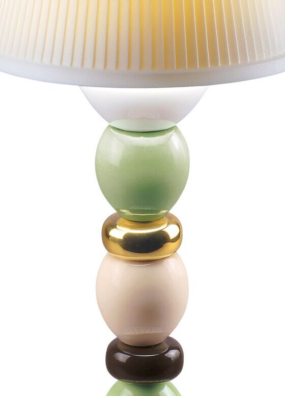 Buy Authentic Lladró Lladró Palm Firefly Golden Fall Table Lamp Green and Blue - FormFluent Sydney Australia