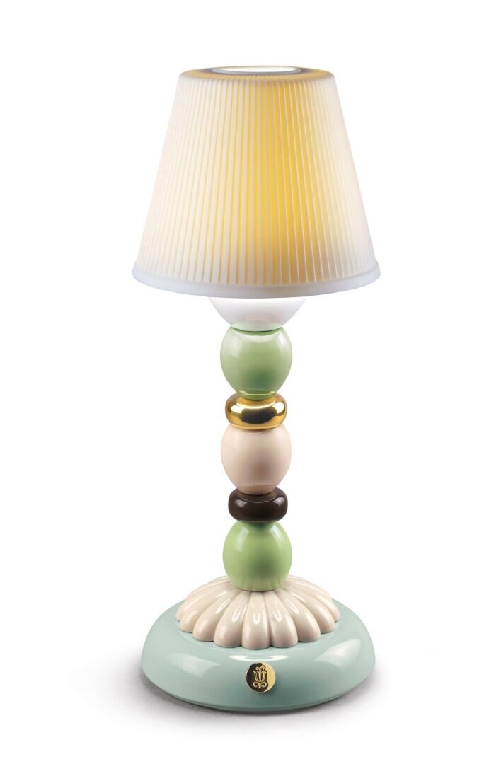 Palm Firefly Golden Fall Table Lamp Green and Blue