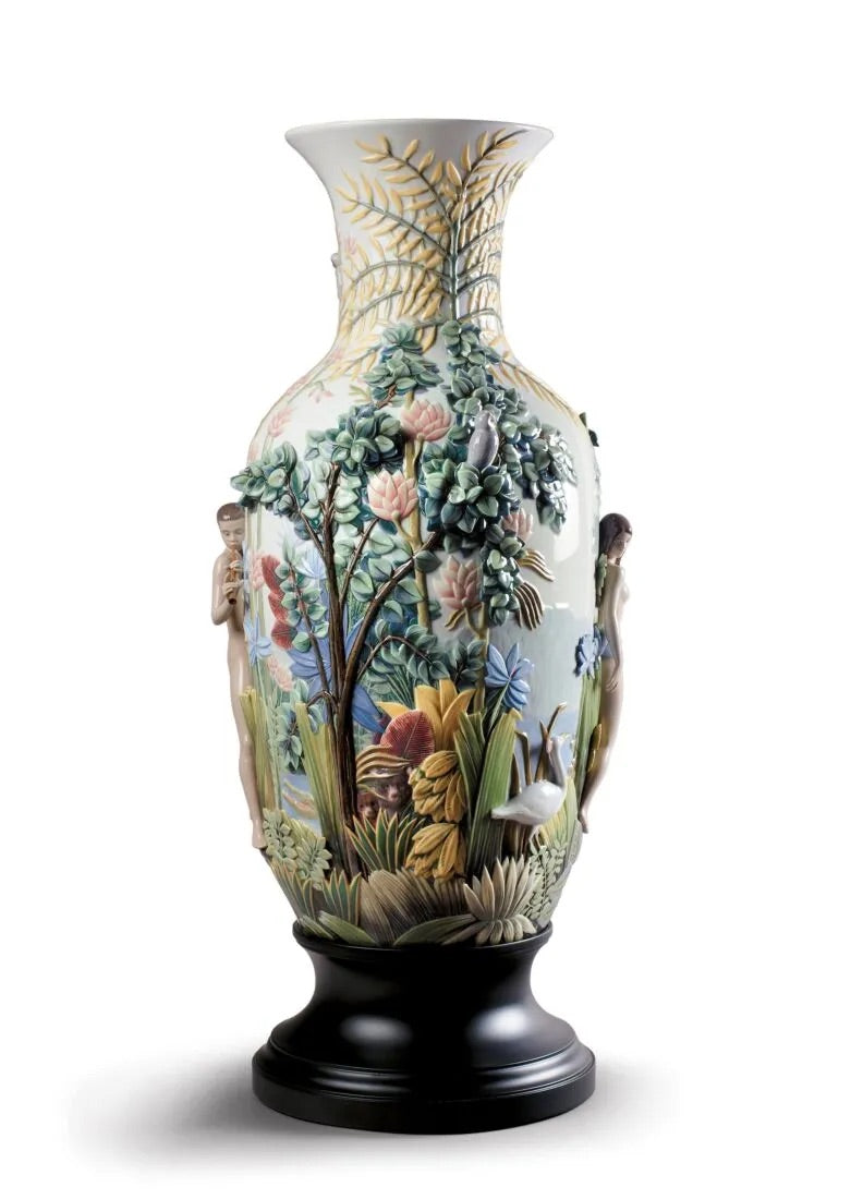 Lladró Paradise Vase Sculpture. Limited Edition FormFluent