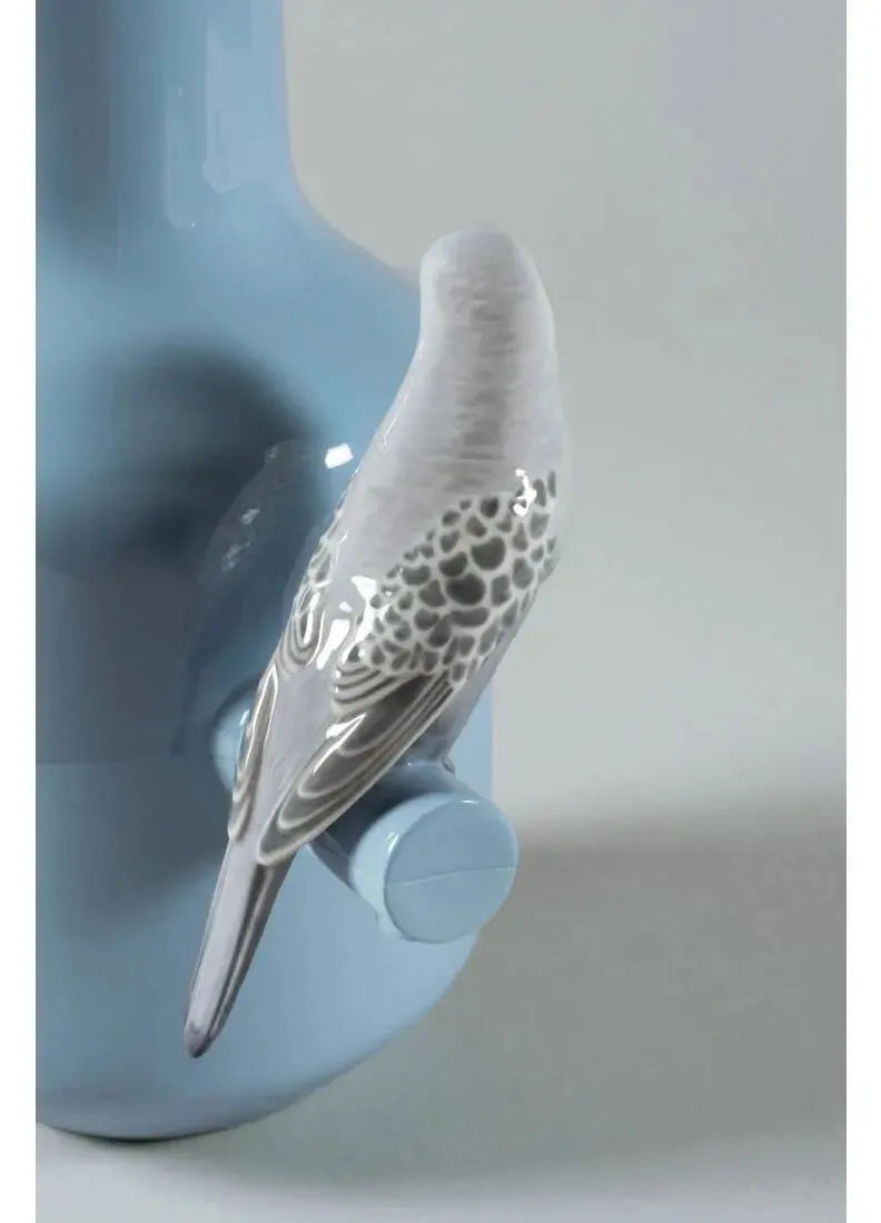 Lladró Parrot Parade Vase Blue Vase by Lladró at FormFluent