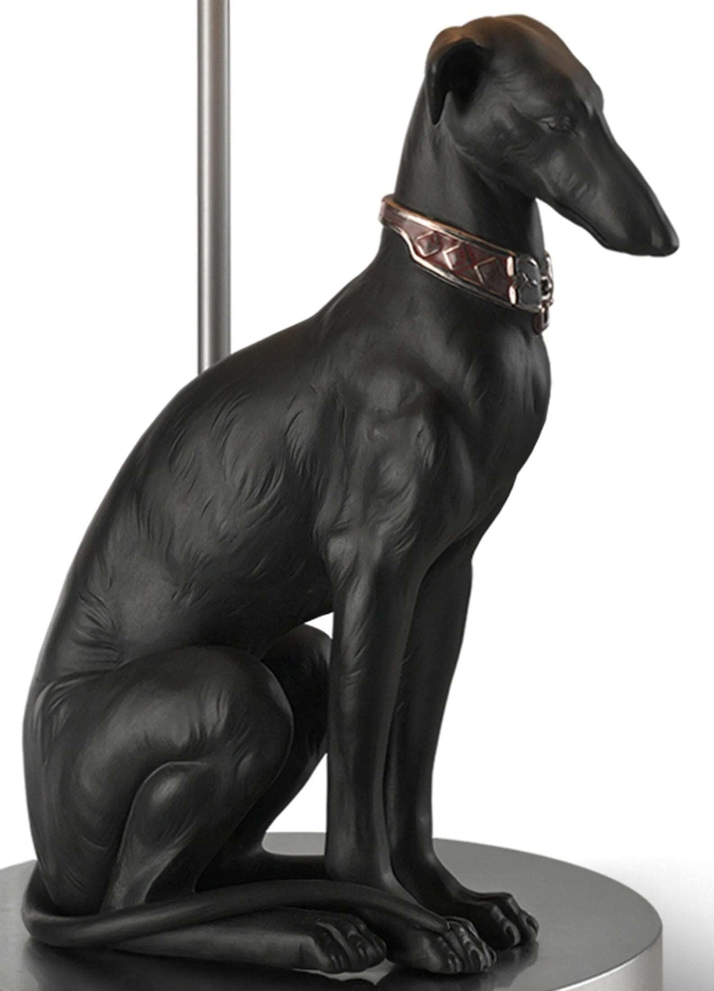 Lladró Attentive and Pensive Greyhound Lamps by Lladró at FormFluent