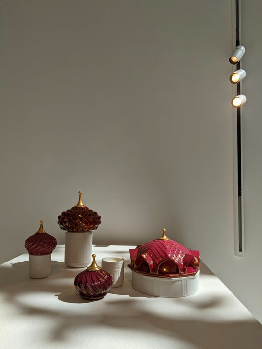 Lladró Purple Spire Candle 1001 Lights - Night Approaches Scent by Lladró at FormFluent