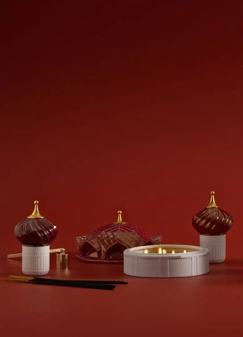 Lladró 1001 Lights Scheherazade's Quarters Candle Peony Night Approaches Scent by Lladró at FormFluent