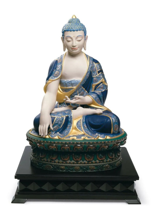 Lladró Shakyamuni Buddha Sculpture. Golden Lustre. Limited Edition   FormFluent