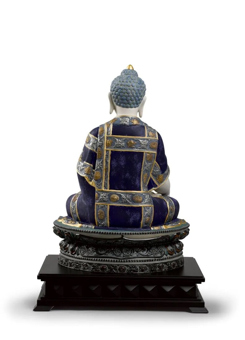 Lladró Shakyamuni Buddha Sculpture. Golden Lustre. Limited Edition by Lladró at FormFluent