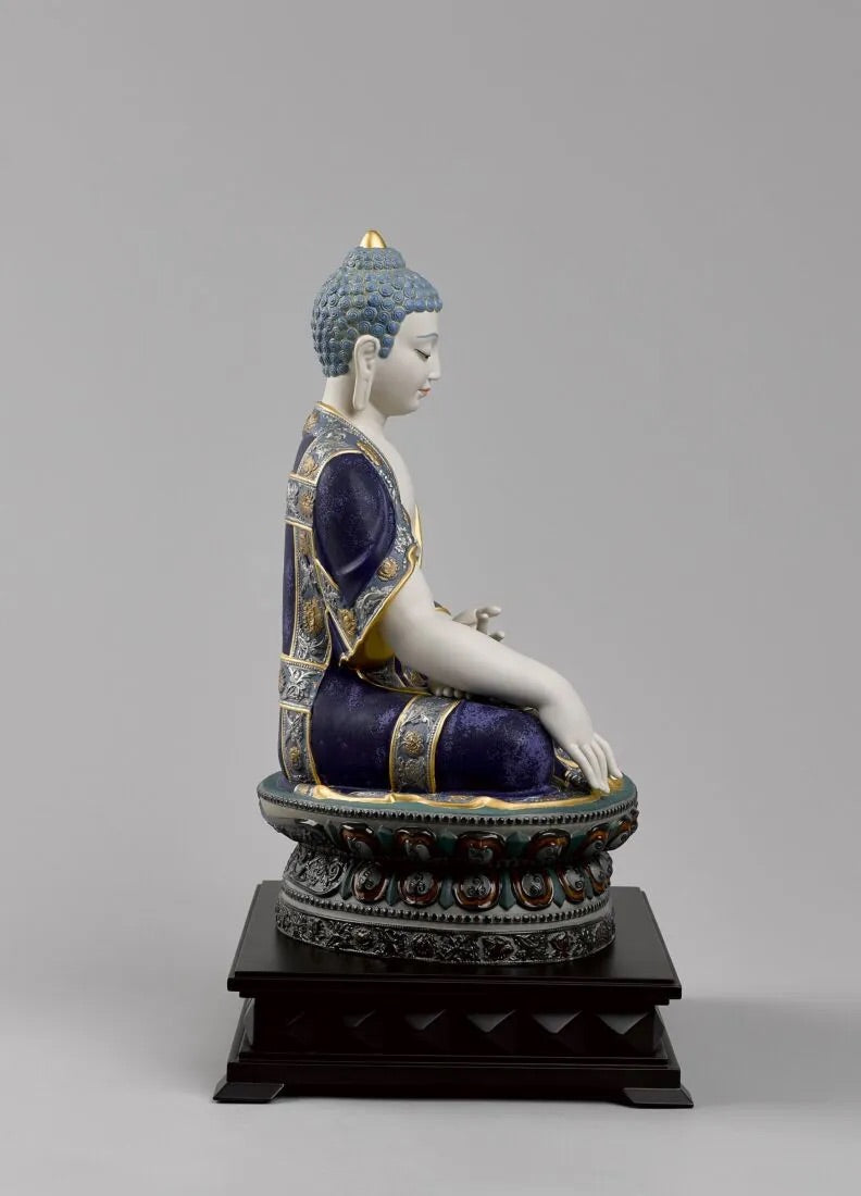 Lladró Shakyamuni Buddha Sculpture. Golden Lustre. Limited Edition FormFluent