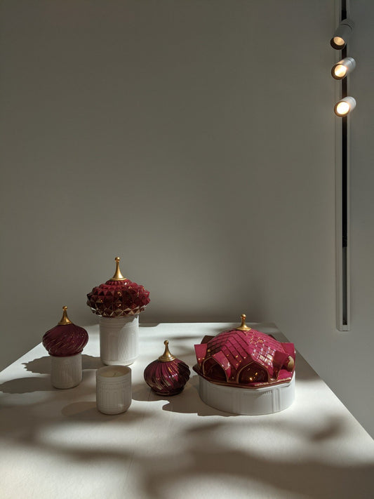 South Tower Candle 1001 Lights (Rose) - Night Approaches Scent - FormFluent